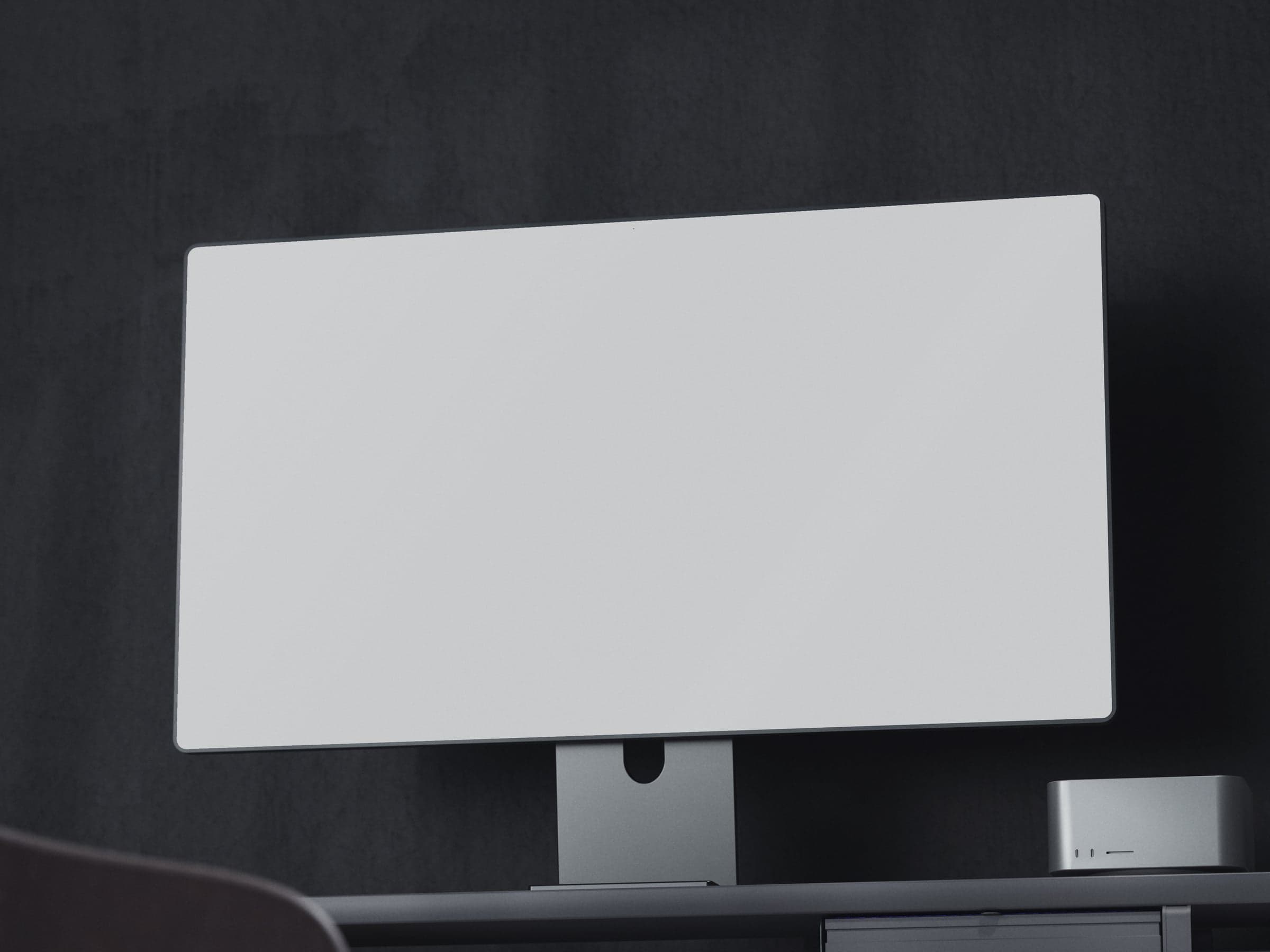 WSP 01 Studio monitor setup with dark screen mockup preview