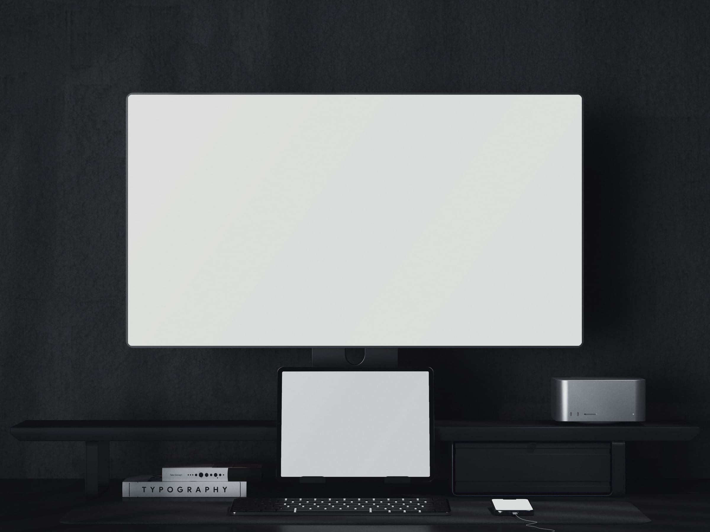 WSP 02 Studio monitor on a dark workspace mockup preview